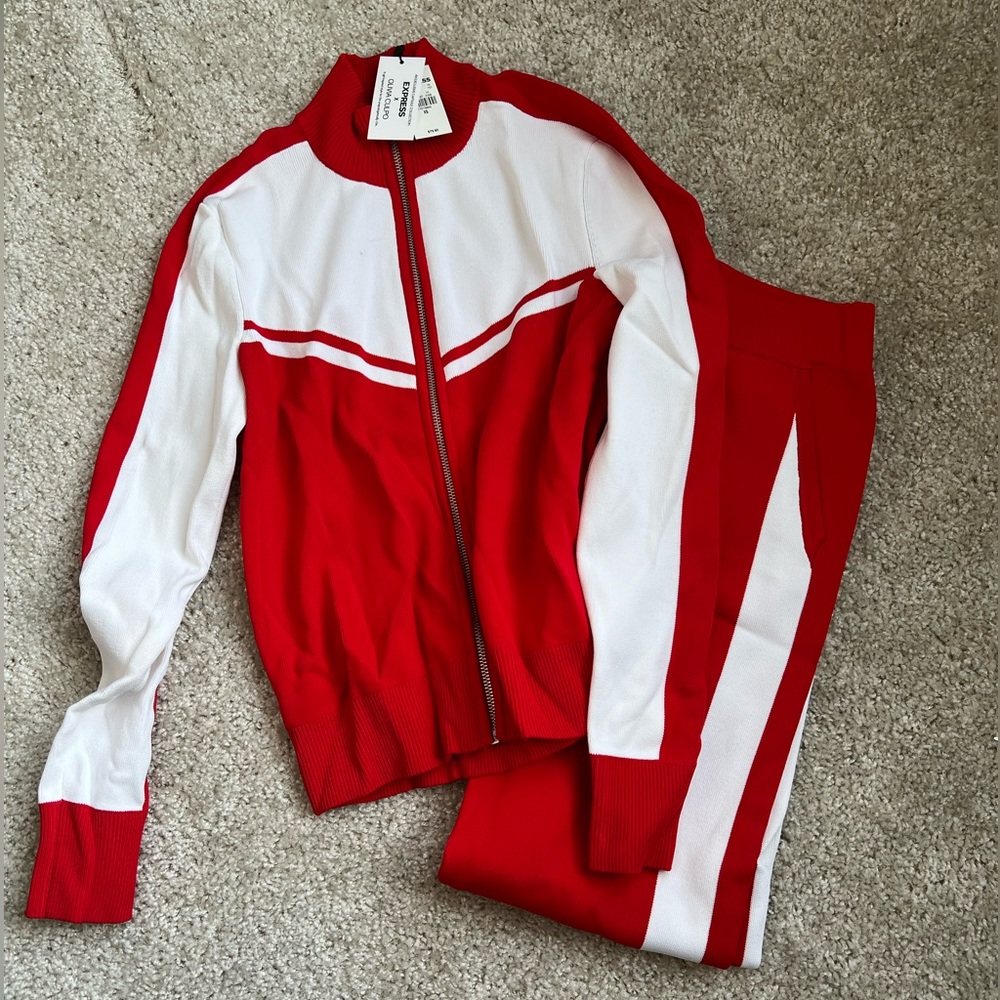 Express x Olivia Culpo Red Tracksuit size XS NWT